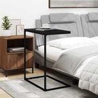 Tavolino da Salotto Nero 55x35x66 cm in Legno Multistrato