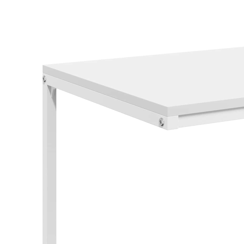 Tavolino da Salotto Bianco 55x35x66 cm in Legno Multistrato