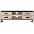 Mobile Porta TV 110x30x41 cm in Legno Massello di Acacia