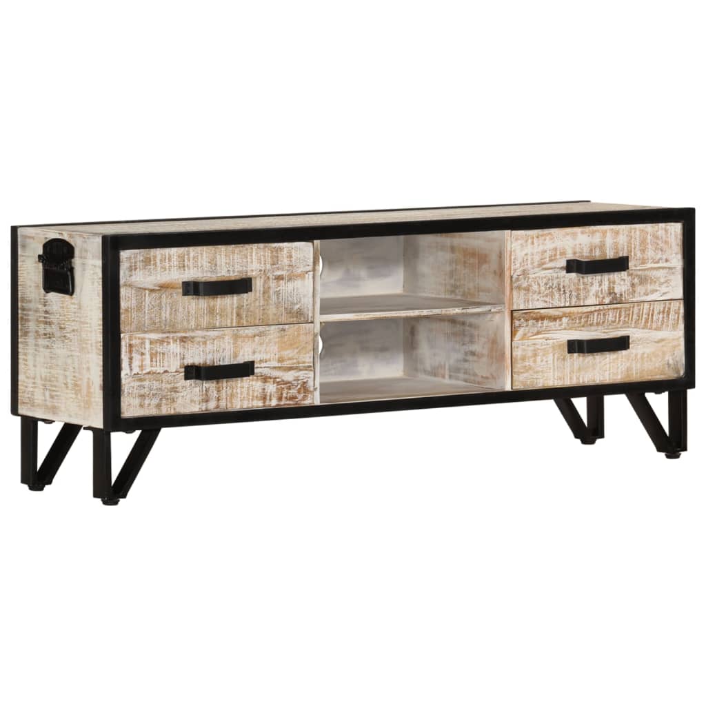 Mobile Porta TV 110x30x41 cm in Legno Massello di Acacia