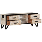 Mobile Porta TV 110x30x41 cm in Legno Massello di Acacia