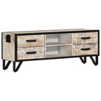 Mobile Porta TV 110x30x41 cm in Legno Massello di Acacia