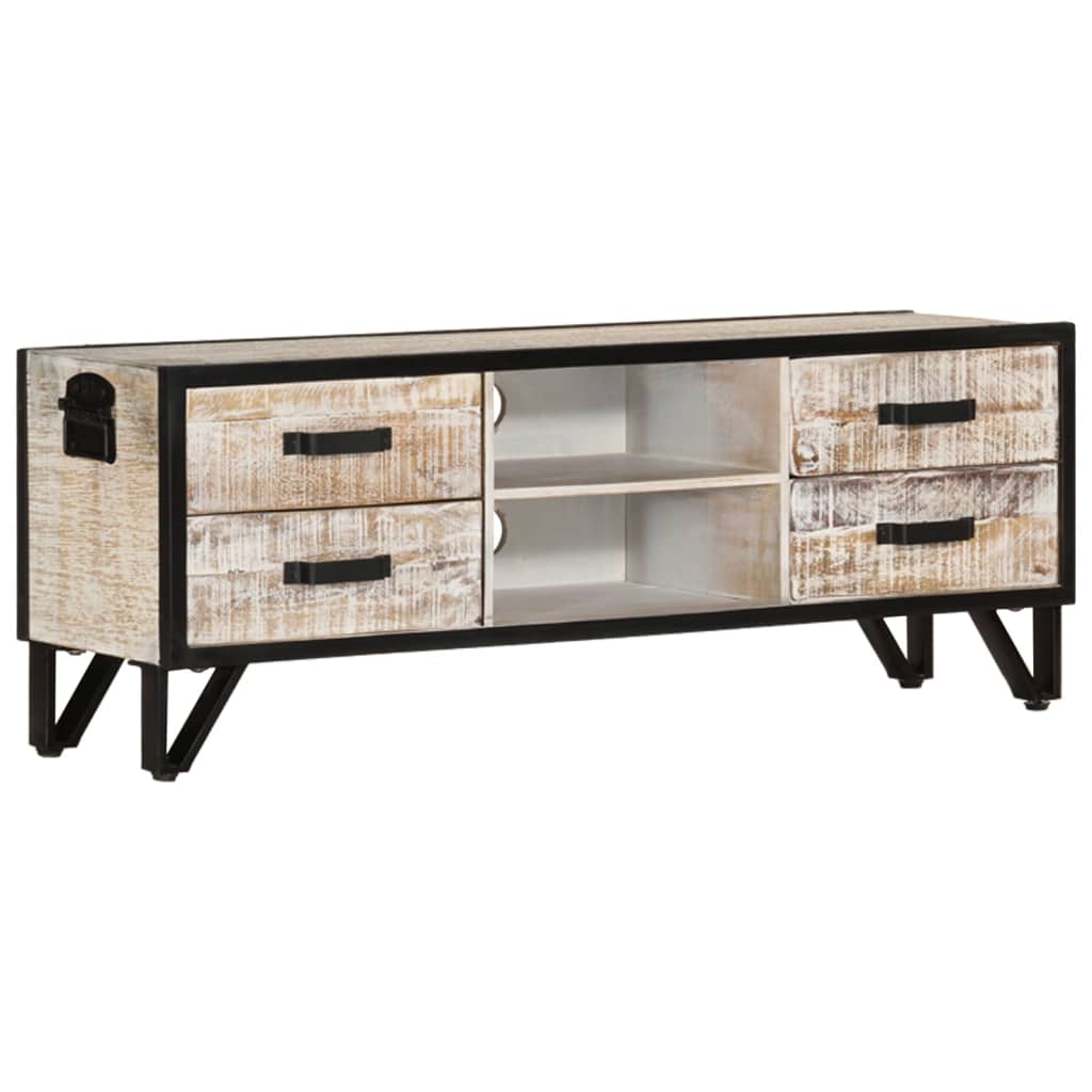 Mobile Porta TV 110x30x41 cm in Legno Massello di Acacia