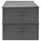 Scatole Portaoggetti 2pz in Tessuto 70x40x18 cm Antracite
