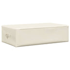 Scatole Portaoggetti 2pz in Tessuto 70x40x18 cm Crema