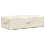 Scatole Portaoggetti 2pz in Tessuto 70x40x18 cm Crema