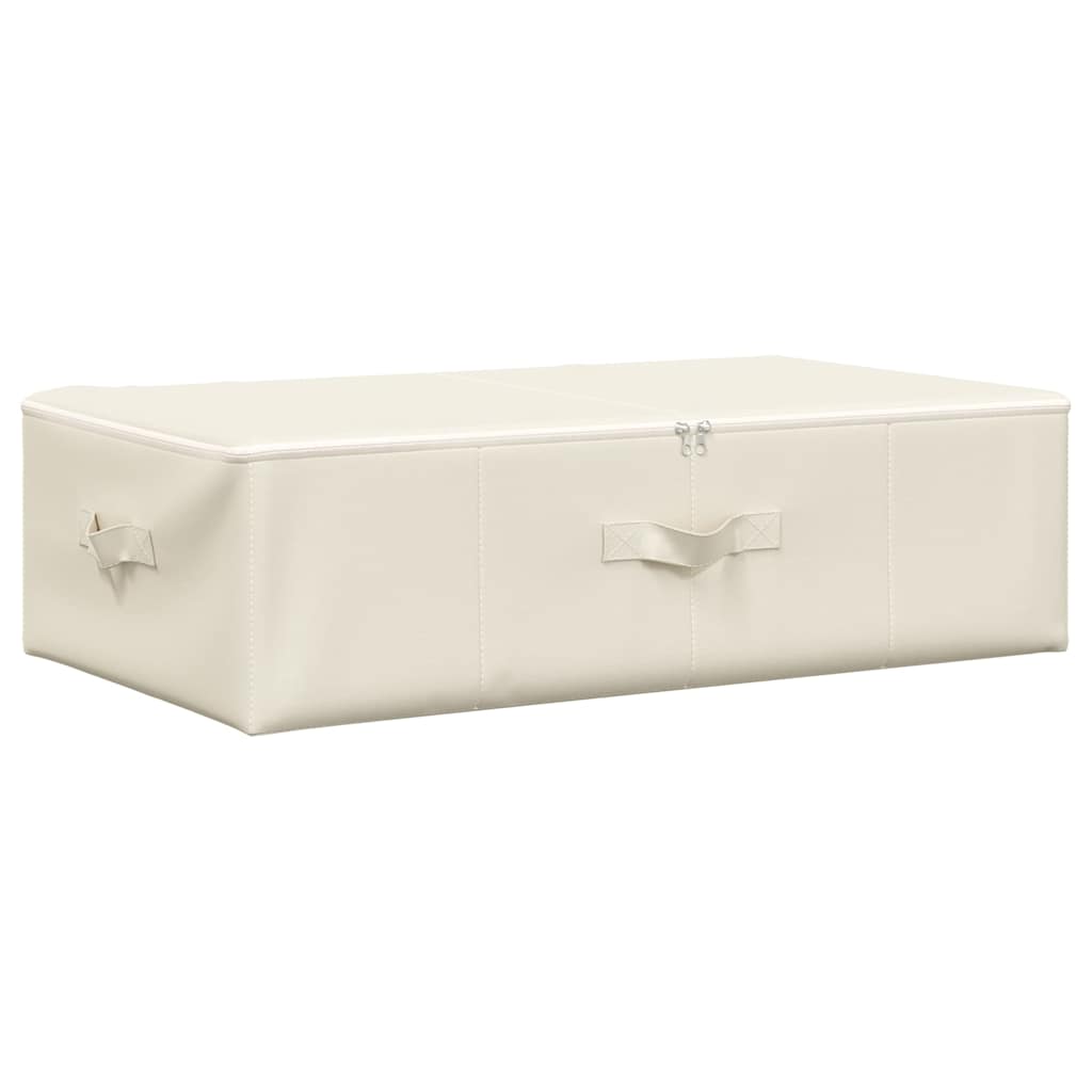 Scatole Portaoggetti 2pz in Tessuto 70x40x18 cm Crema
