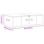Scatole Portaoggetti 2pz in Tessuto 70x40x18 cm Crema