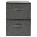 Scatole Portaoggetti 2pz in Tessuto 43x34x23 cm Antracite