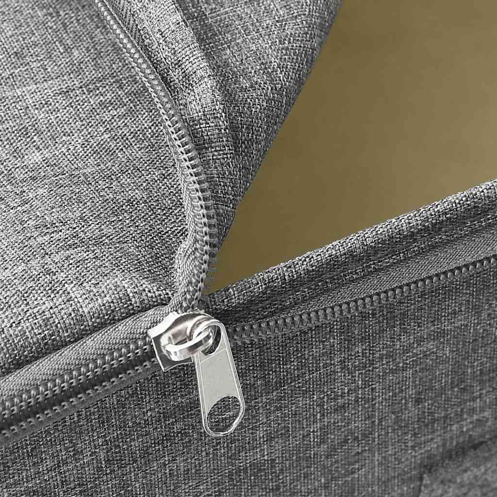Scatole Portaoggetti 2pz in Tessuto 43x34x23 cm Grigio