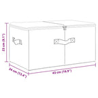Scatole Portaoggetti 2pz in Tessuto 43x34x23 cm Crema