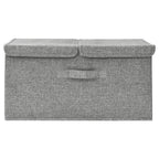 Scatola Portaoggetti in Tessuto 50x30x25 cm Grigio