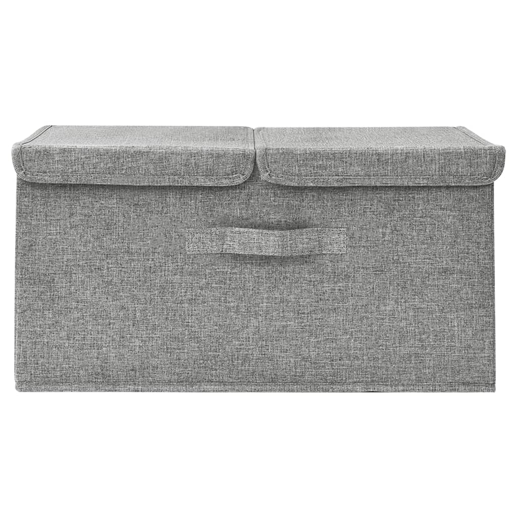 Scatola Portaoggetti in Tessuto 50x30x25 cm Grigio