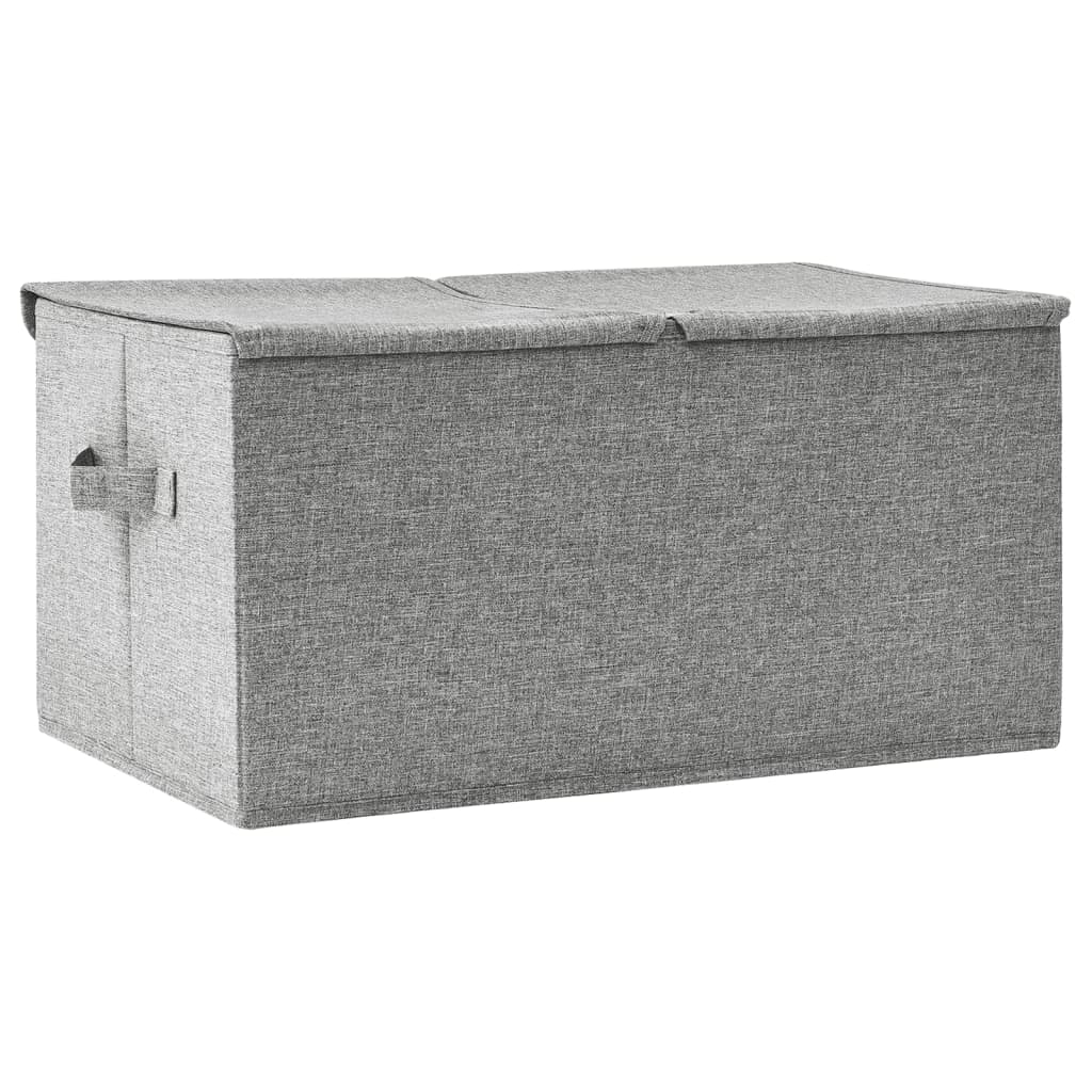 Scatola Portaoggetti in Tessuto 50x30x25 cm Grigio