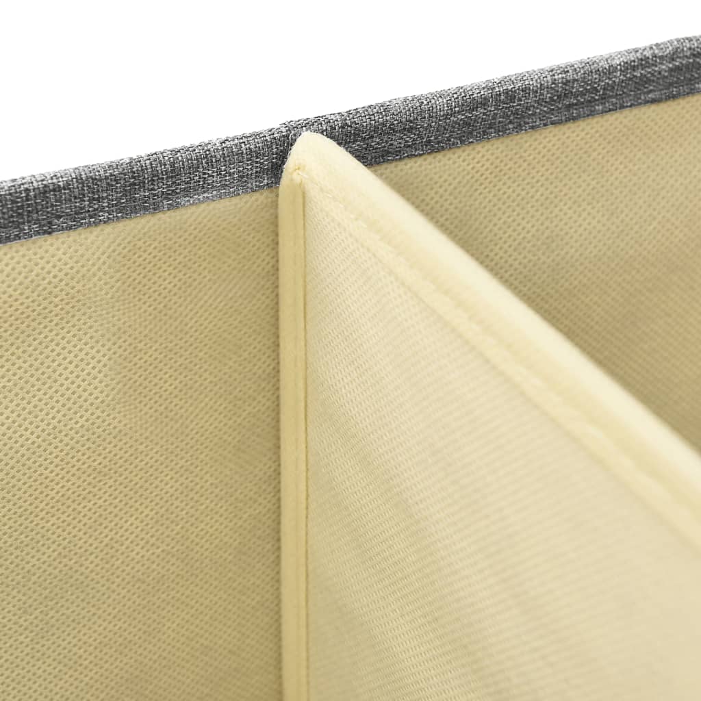 Scatola Portaoggetti in Tessuto 50x30x25 cm Grigio