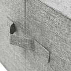 Scatole Portaoggetti 2pz in Tessuto 50x30x25 cm Grigio
