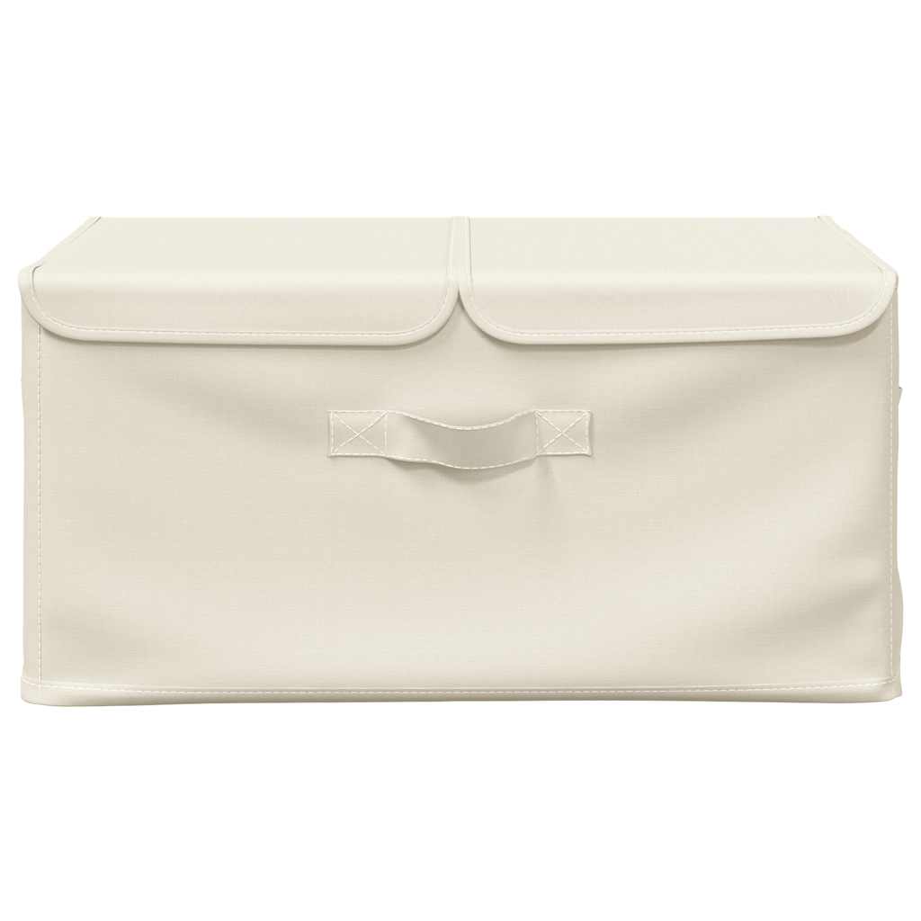 Scatola Portaoggetti in Tessuto 50x30x25 cm Crema
