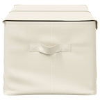 Scatola Portaoggetti in Tessuto 50x30x25 cm Crema