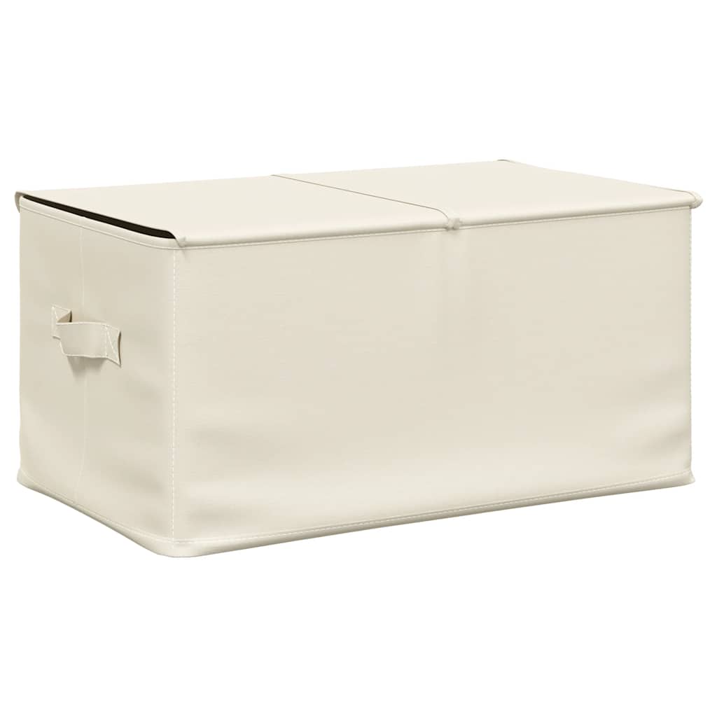 Scatola Portaoggetti in Tessuto 50x30x25 cm Crema