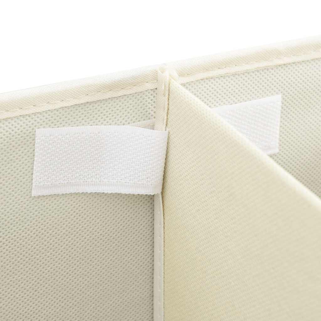 Scatola Portaoggetti in Tessuto 50x30x25 cm Crema