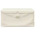 Scatole Portaoggetti 2pz in Tessuto 50x30x25 cm Crema