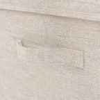 Scatole Portaoggetti Impilabili Set 3pz in Tessuto Crema