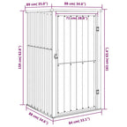 Capanno per Attrezzi Marrone 88x89x161 cm in Acciaio Zincato