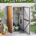 Capanno per Attrezzi Marrone 88x89x161 cm in Acciaio Zincato