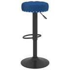 Sgabelli da Bar 2 pz Blu in Velluto