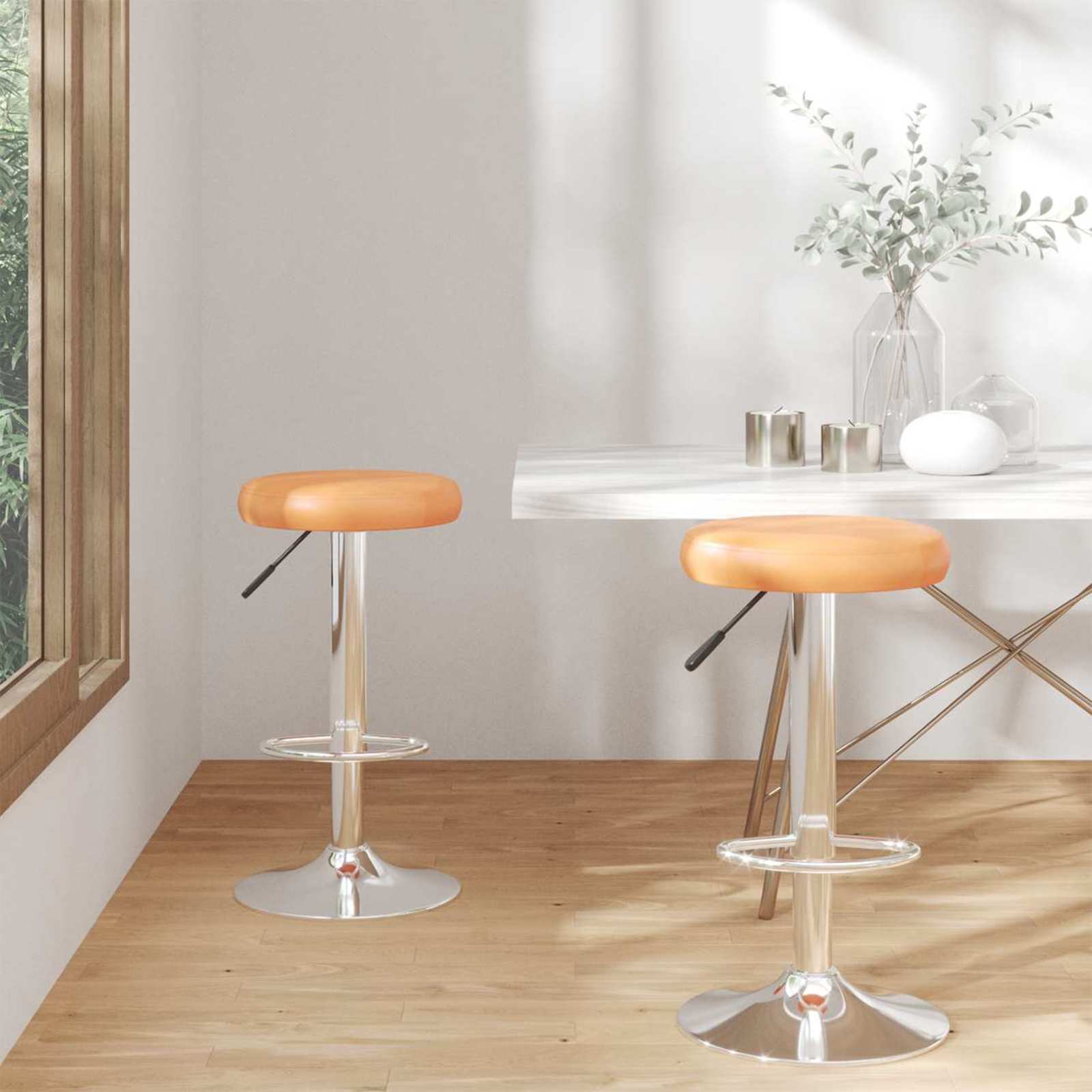 Sgabello da bar 2 pcs 31 x 31 x 87 cm Pelle Sintetica Girevole