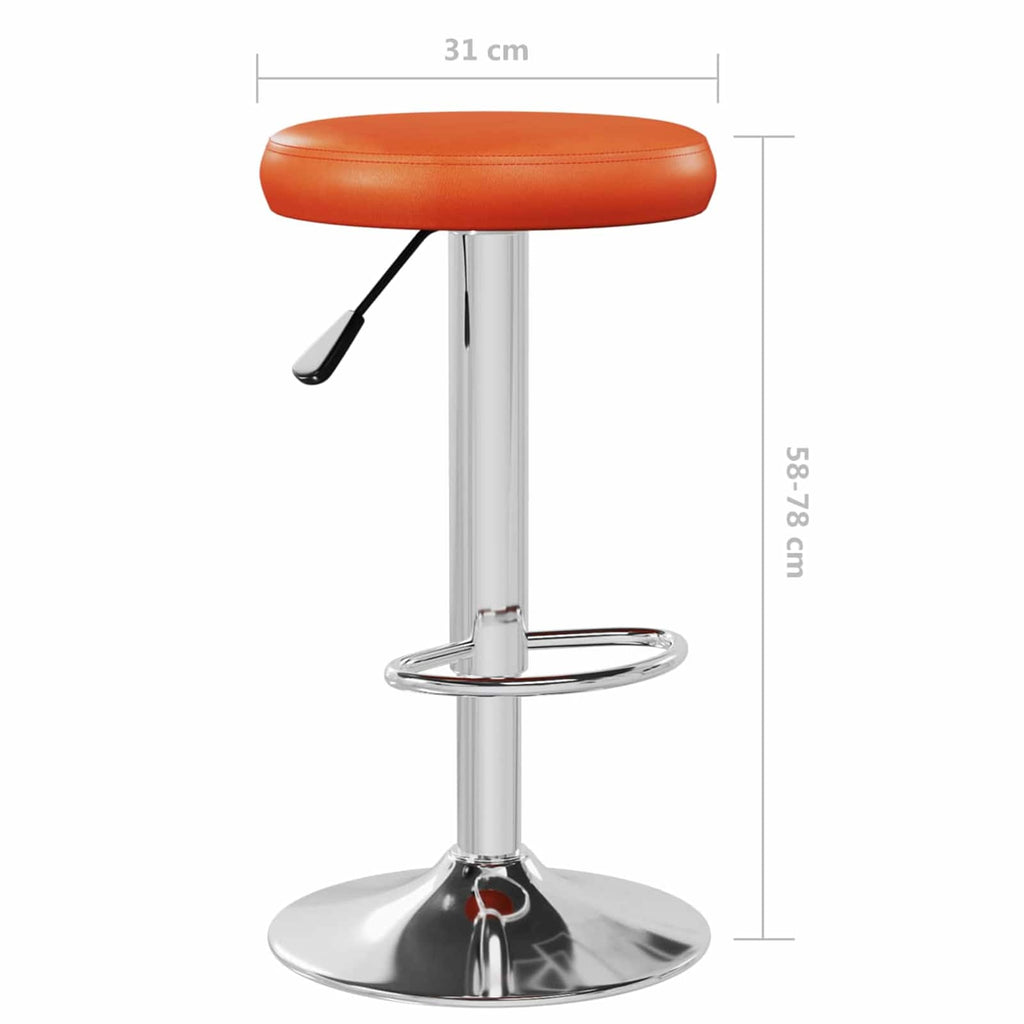 Sgabello da bar 2 pcs 31 x 31 x 87 cm Pelle Sintetica Girevole