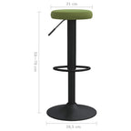 Sgabelli da Bar 2 pz Verde Chiaro in Velluto