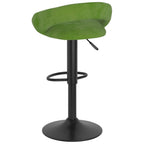 Sgabelli da Bar 2 pz Verde Chiaro in Velluto