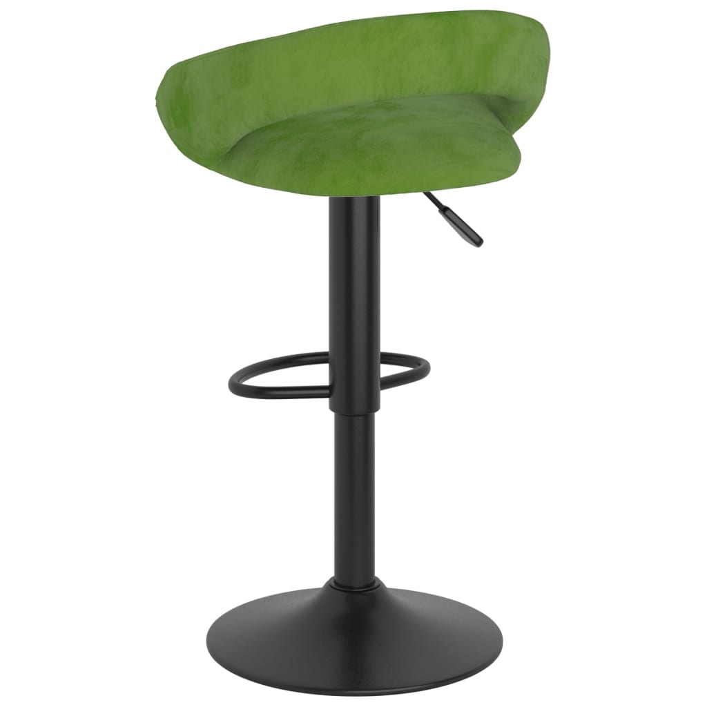Sgabelli da Bar 2 pz Verde Chiaro in Velluto