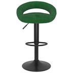 Sgabelli da Bar 2 pz Verde Scuro in Velluto