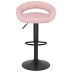 Sgabelli da Bar 2 pz Rosa in Velluto