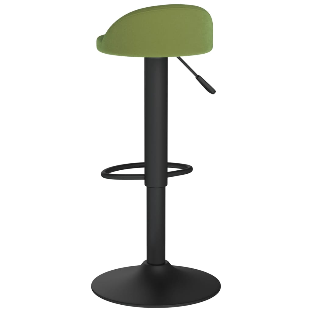 Sgabello da Bar Verde Chiaro in Velluto