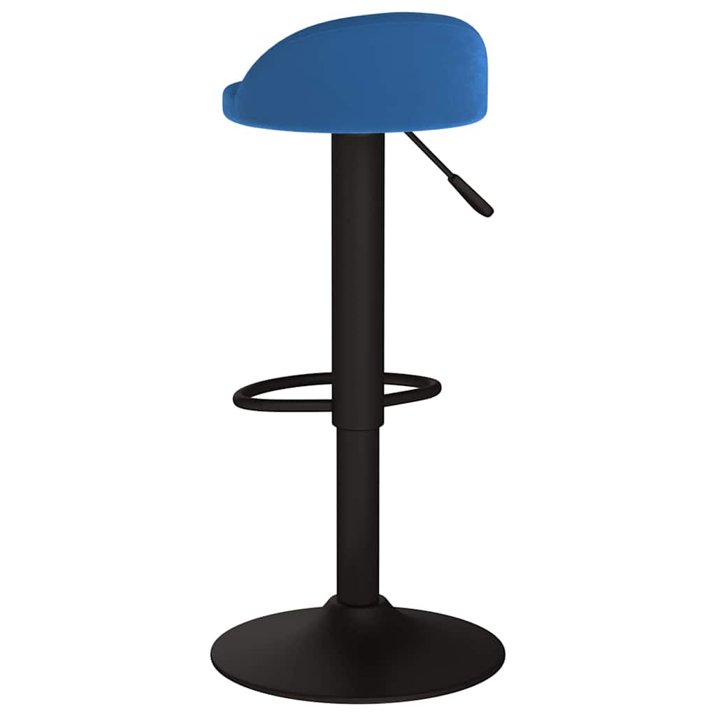 Sgabello da Bar Blu in Velluto