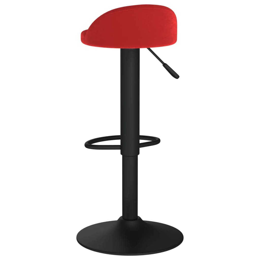Sgabello da Bar Rosso Vino in Velluto