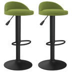 Sgabelli da Bar 2 pz Verde Chiaro in Velluto