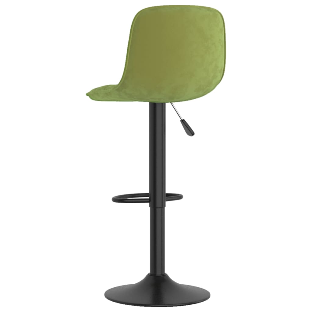 Sgabelli da Bar 2 pz Verde Chiaro in Velluto