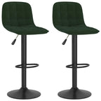 Sgabelli da Bar 2 pz Verde Scuro in Velluto