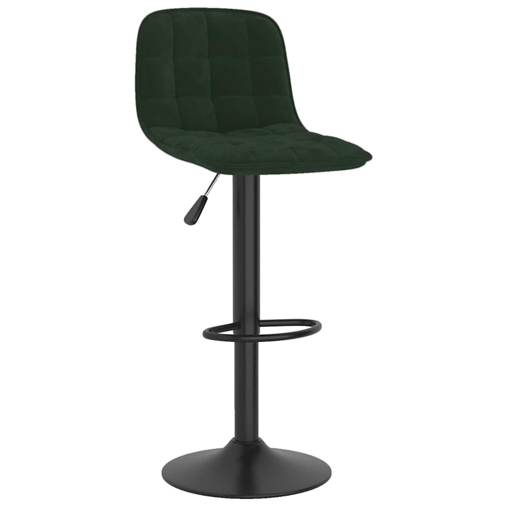 Sgabelli da Bar 2 pz Verde Scuro in Velluto