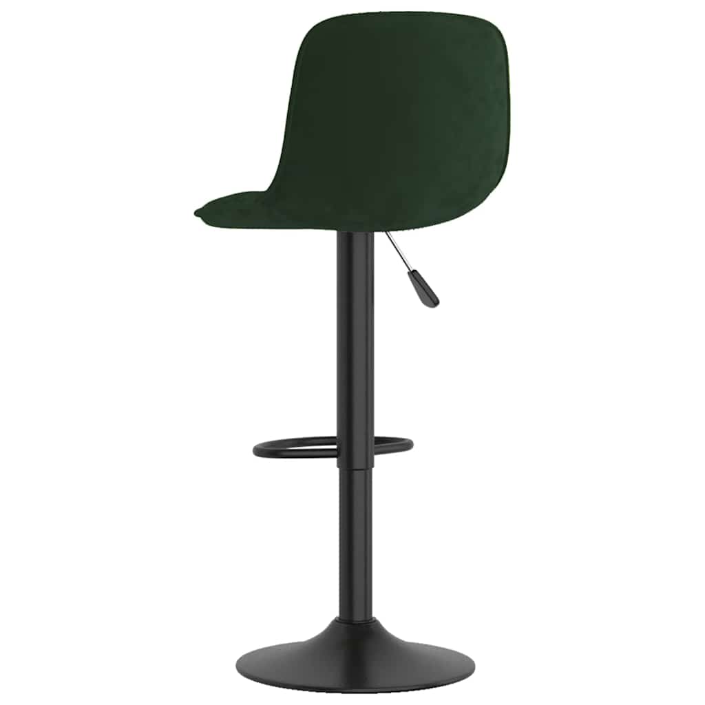 Sgabelli da Bar 2 pz Verde Scuro in Velluto