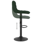 Sgabelli da Bar 2 pz Verde Scuro in Velluto