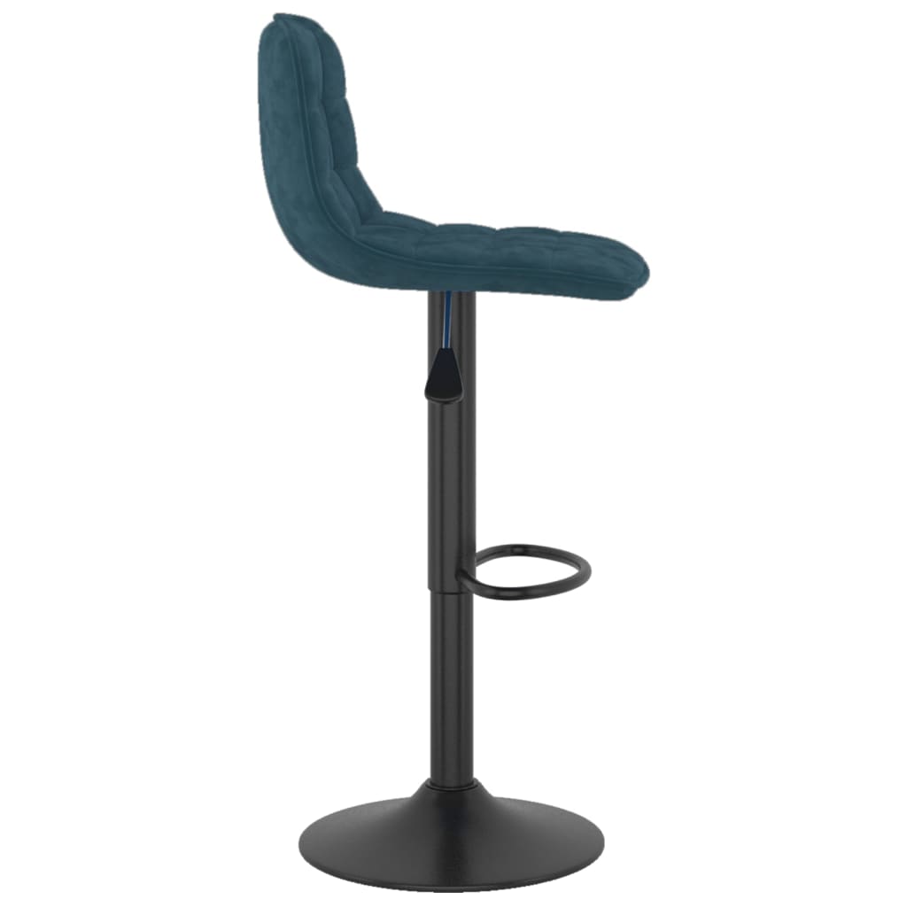 Sgabelli da Bar 2 pz Blu in Velluto
