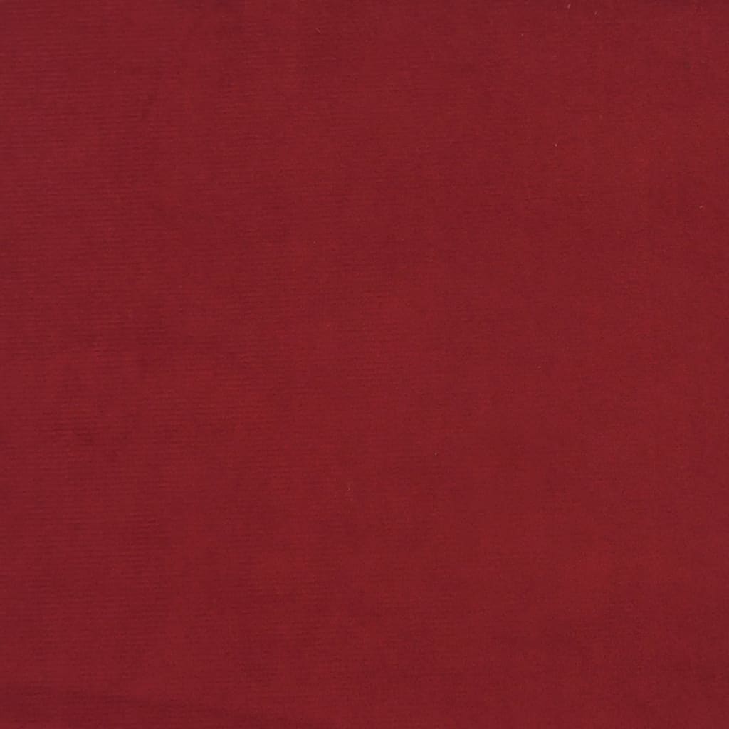 Sgabelli da Bar 2 pz Rosso Vino in Velluto