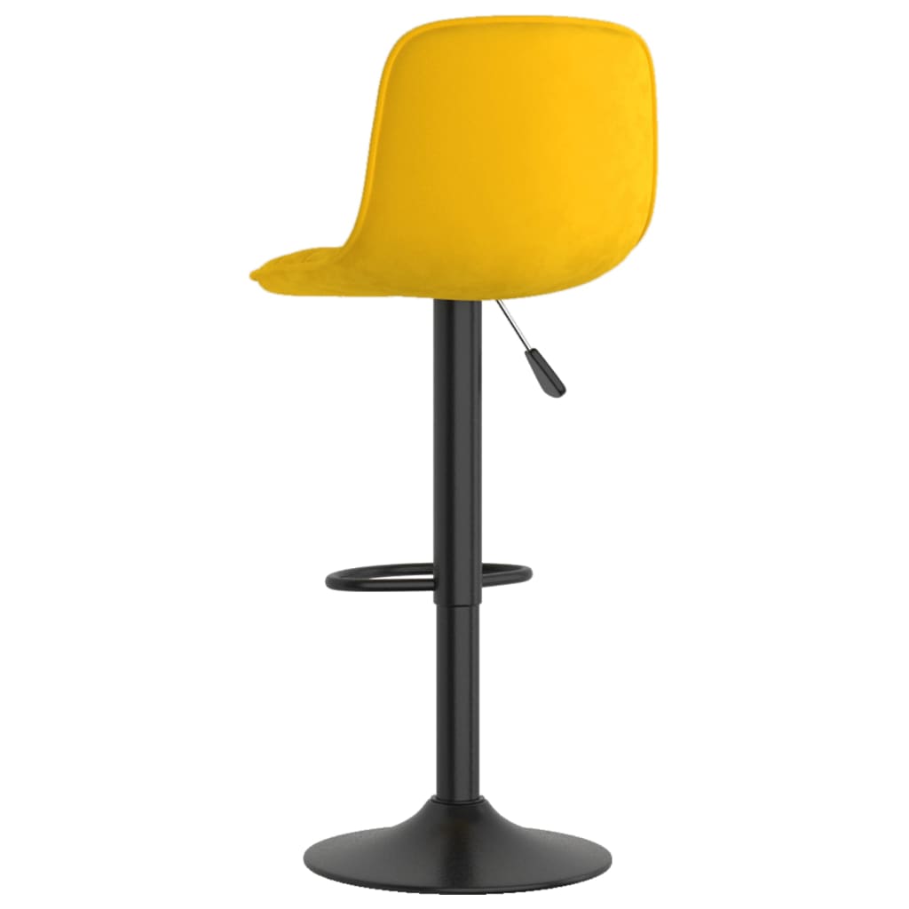 Sgabelli da Bar 2 pz in Velluto Giallo