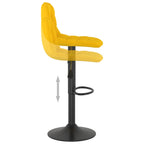Sgabelli da Bar 2 pz in Velluto Giallo