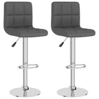 Sgabelli da Bar 2 pz in Tessuto Grigio Scuro